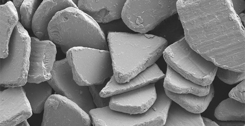 Amorphous nanocrystalline broken powder